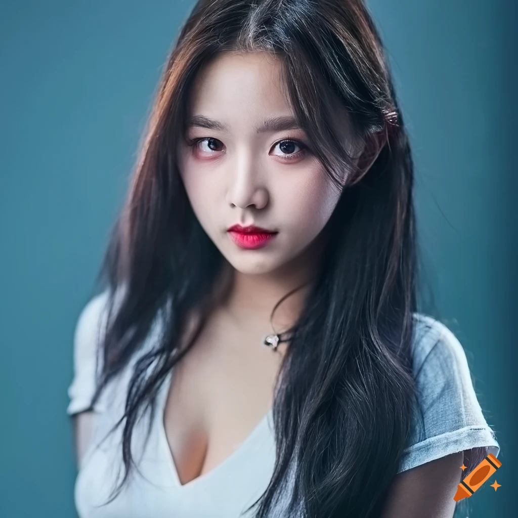 photorealistic portrait of a determined and beautiful 18-year-old female model