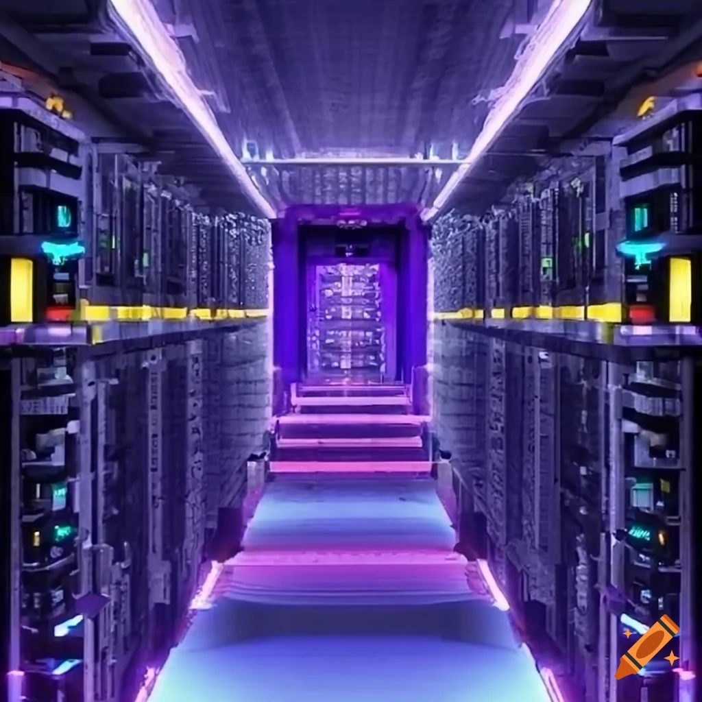 illustration of a global server network