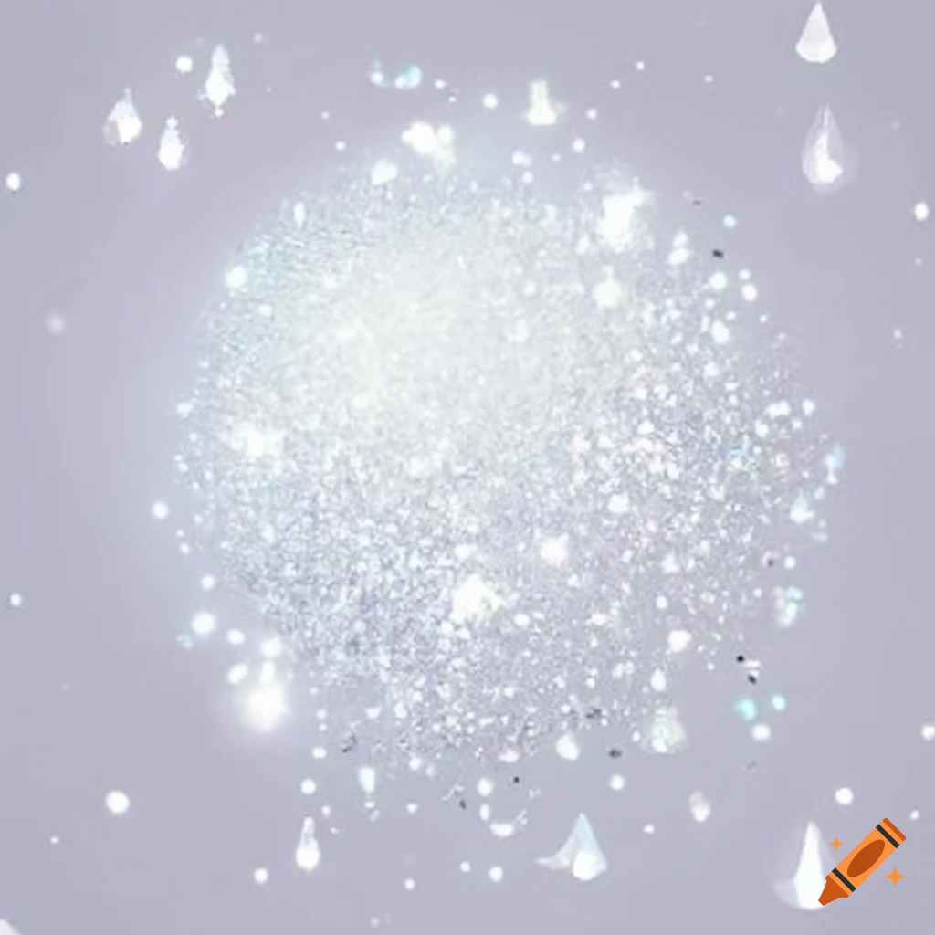 white glitter sparkle