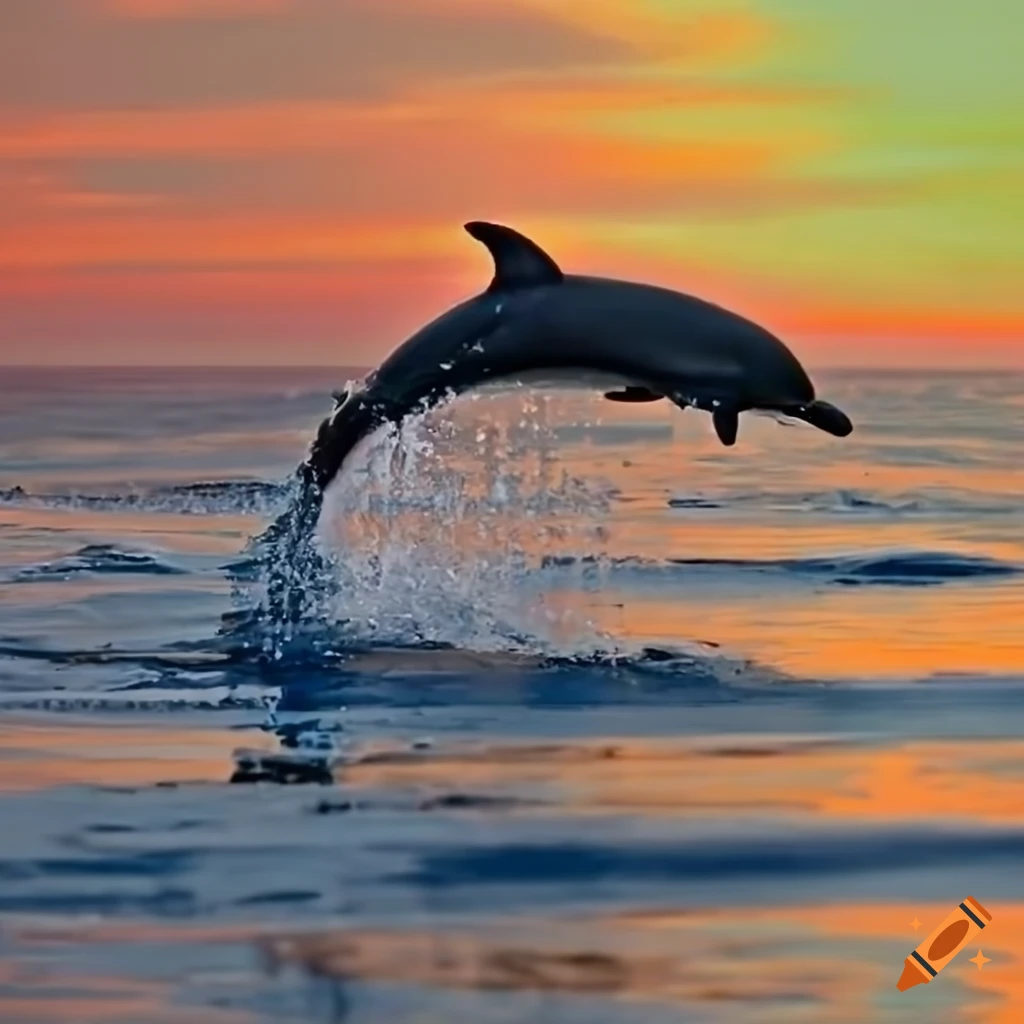 dolphin drawing | Sunset painting, Silhouette painting, Art painting