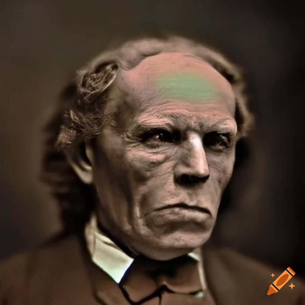 Color image of a creepy victorian era man apparition on Craiyon