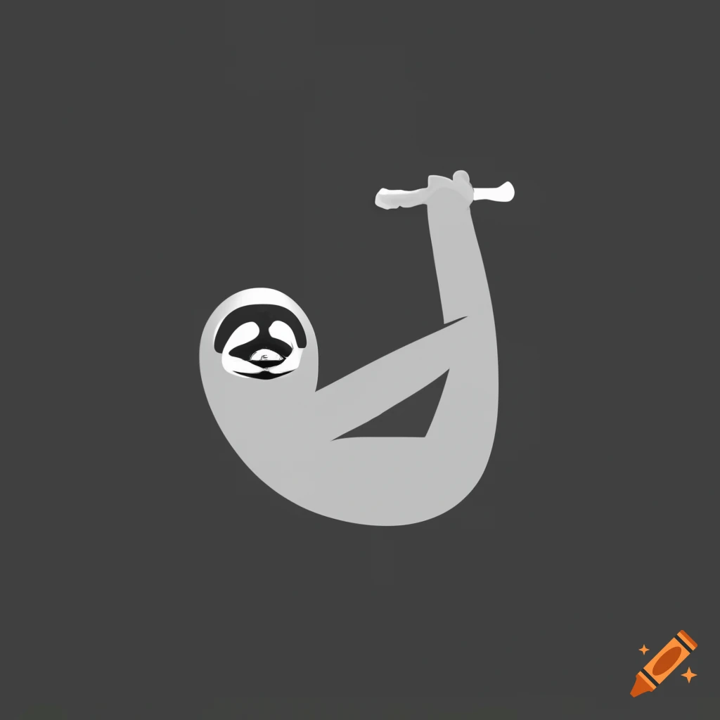 minimalistic logo design for LiV company with a sloth