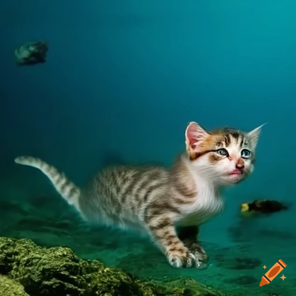 kitten fishing