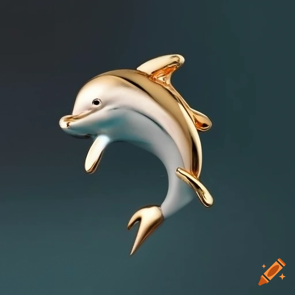 gold and silver dolphin ring