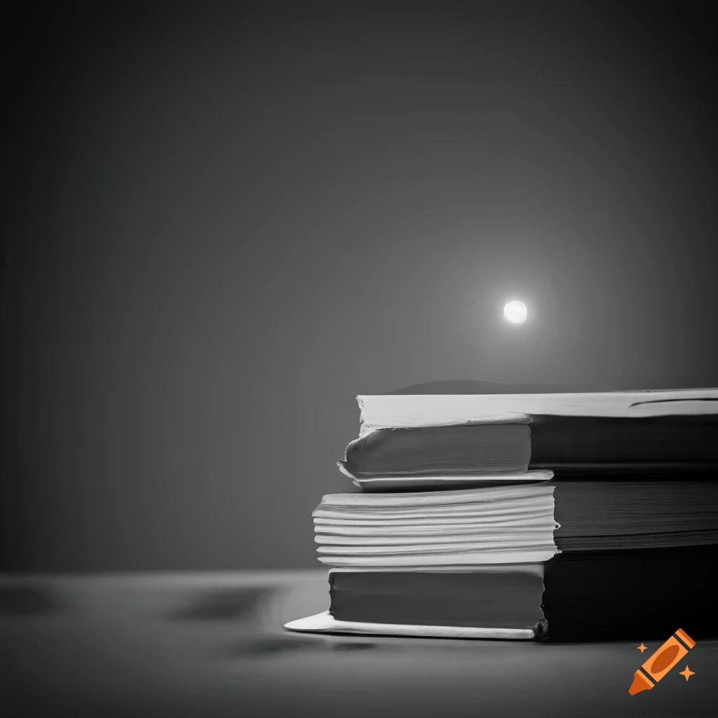 stacked books on an open book