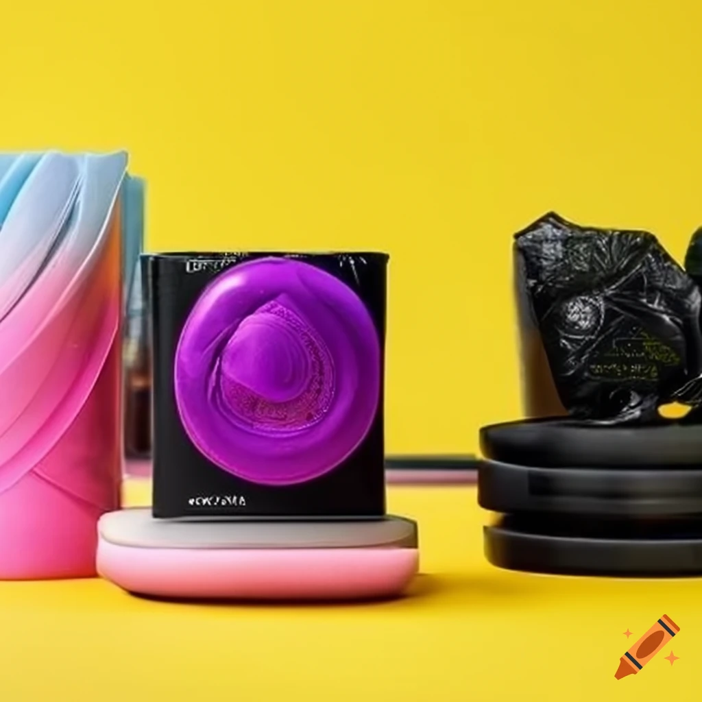 luxury condom packaging design inspired by Memphis style