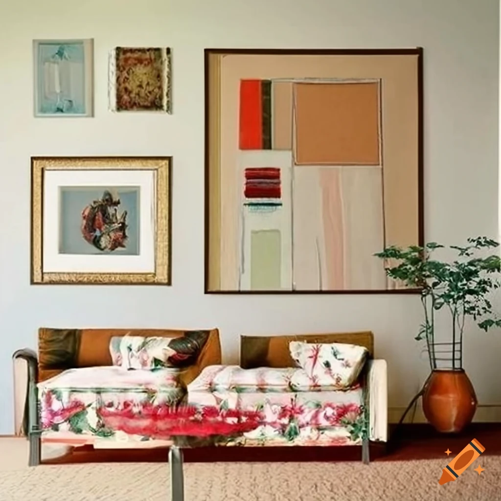 Modern mix style living room with cozy sofa