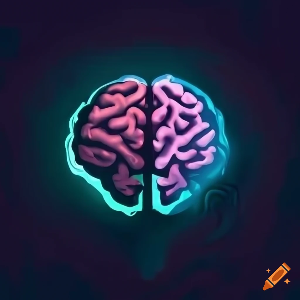 Brain in a magnifying glass vector 4k on craiyon