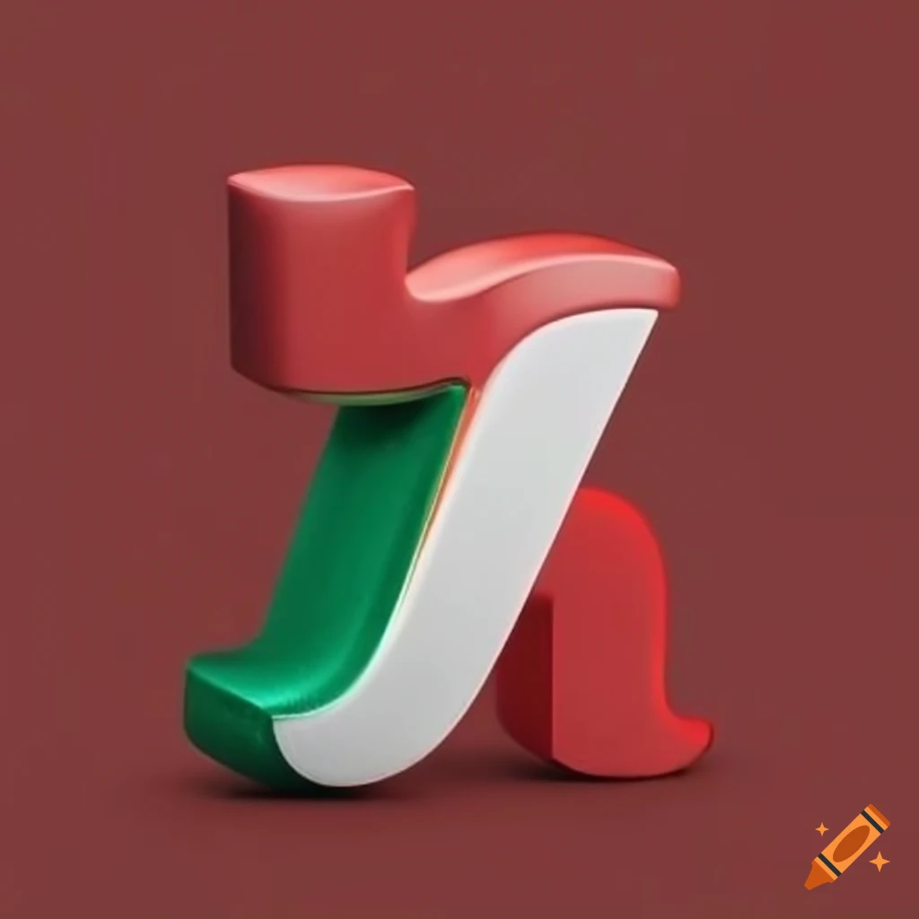 abstract design with Italian flag colors and letter Z