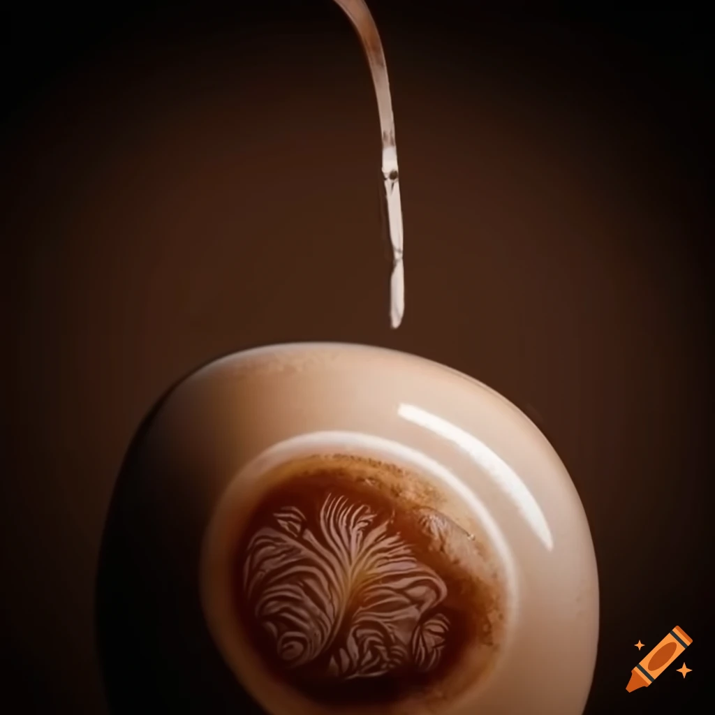 Illustration of a coffee brand logo on Craiyon