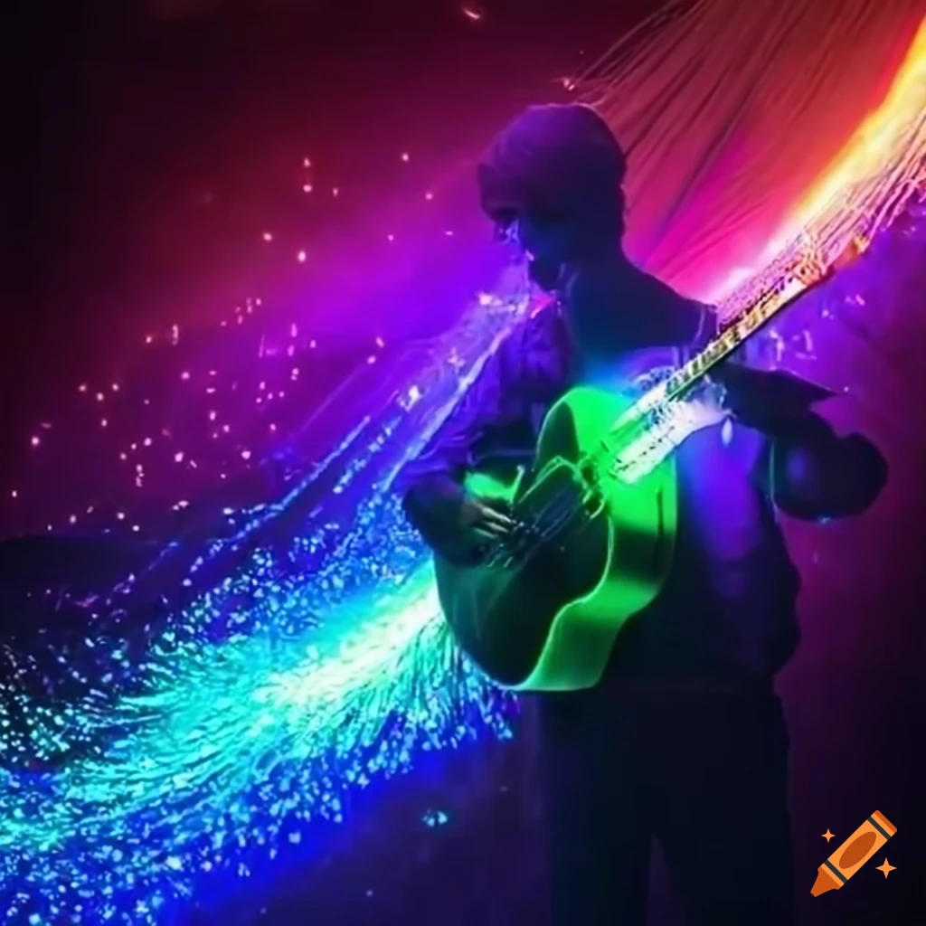 image of spirits playing music in a storm