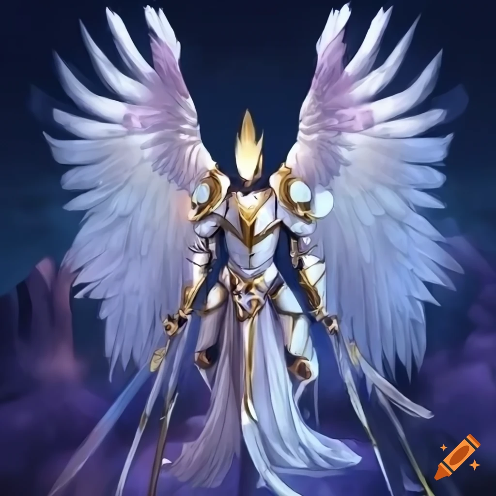 Anime art of a tall boy with angel wings in a black jacket on Craiyon-demhanvico.com.vn
