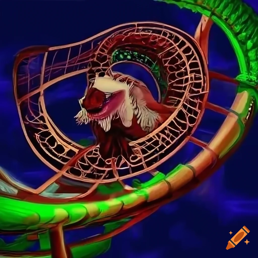 image of a mischievous Kobold on a roller coaster