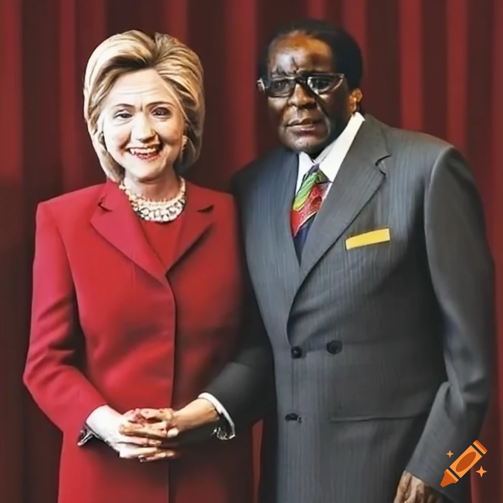 Muabe Photo Photo of hillary clinton with robert mugabe on Craiyon