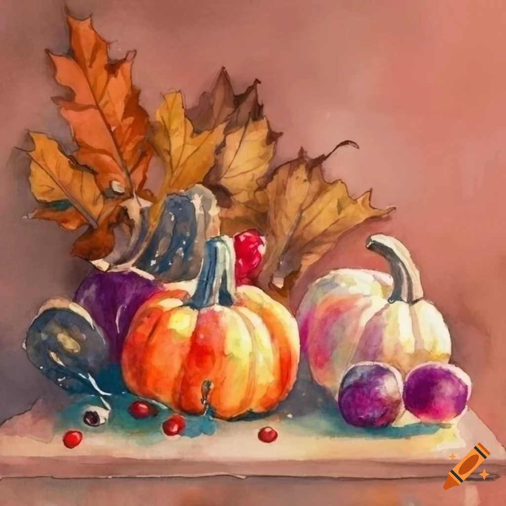 festive postcard of autumn harvest
