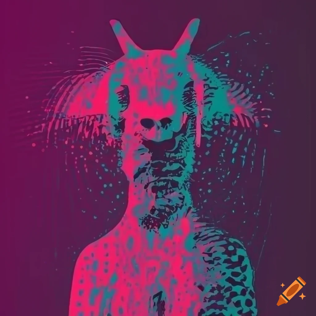 Poster for a noise music festival with a strange animal head on Craiyon