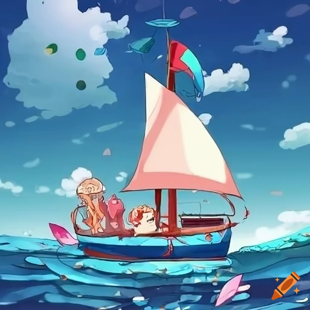 Wallpaper : illustration, boat, anime, water, road, cartoon, play, girl,  finger, screenshot 1600x1200 - wallup - 730471 - HD Wallpapers - WallHere