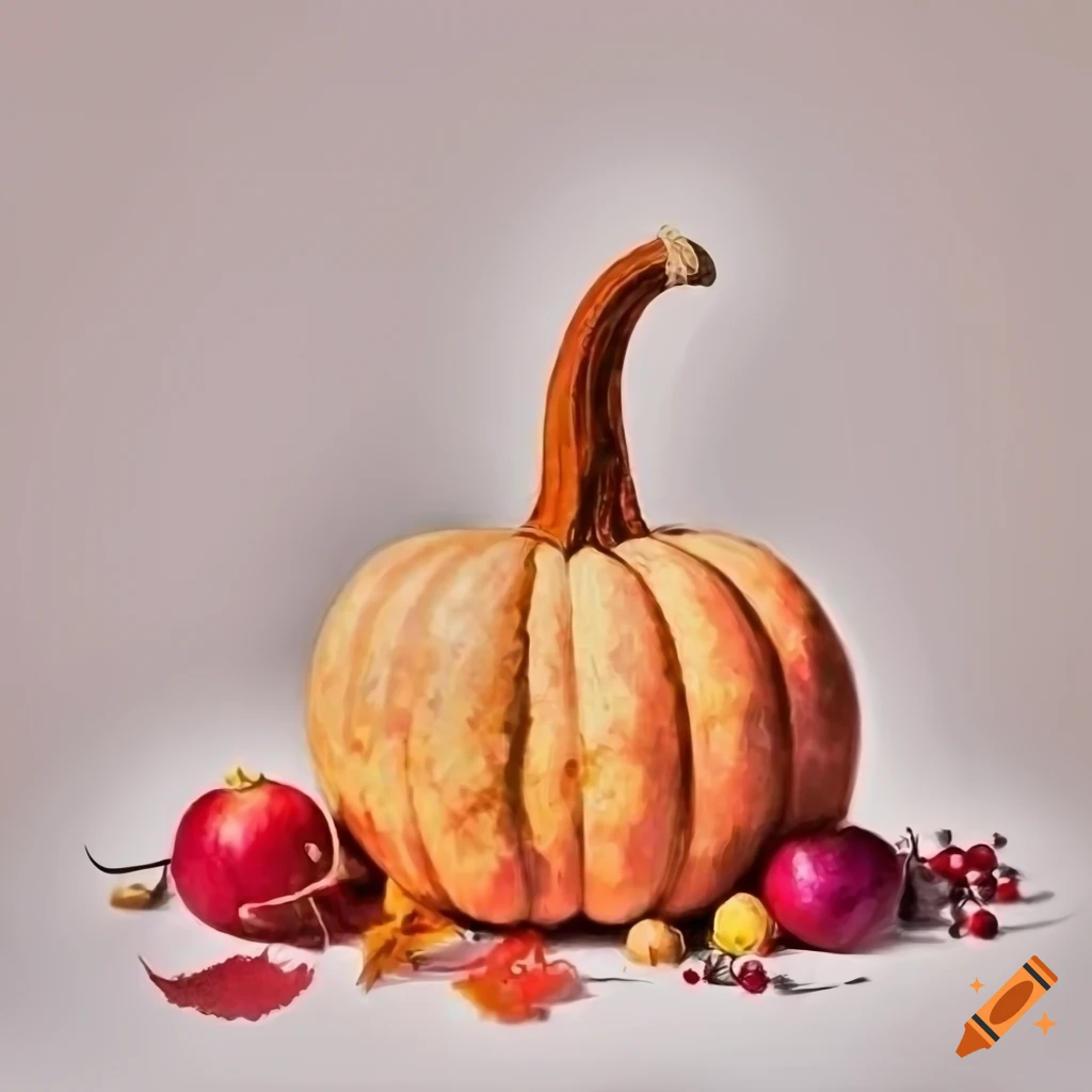Festive postcard with harvest and autumn theme