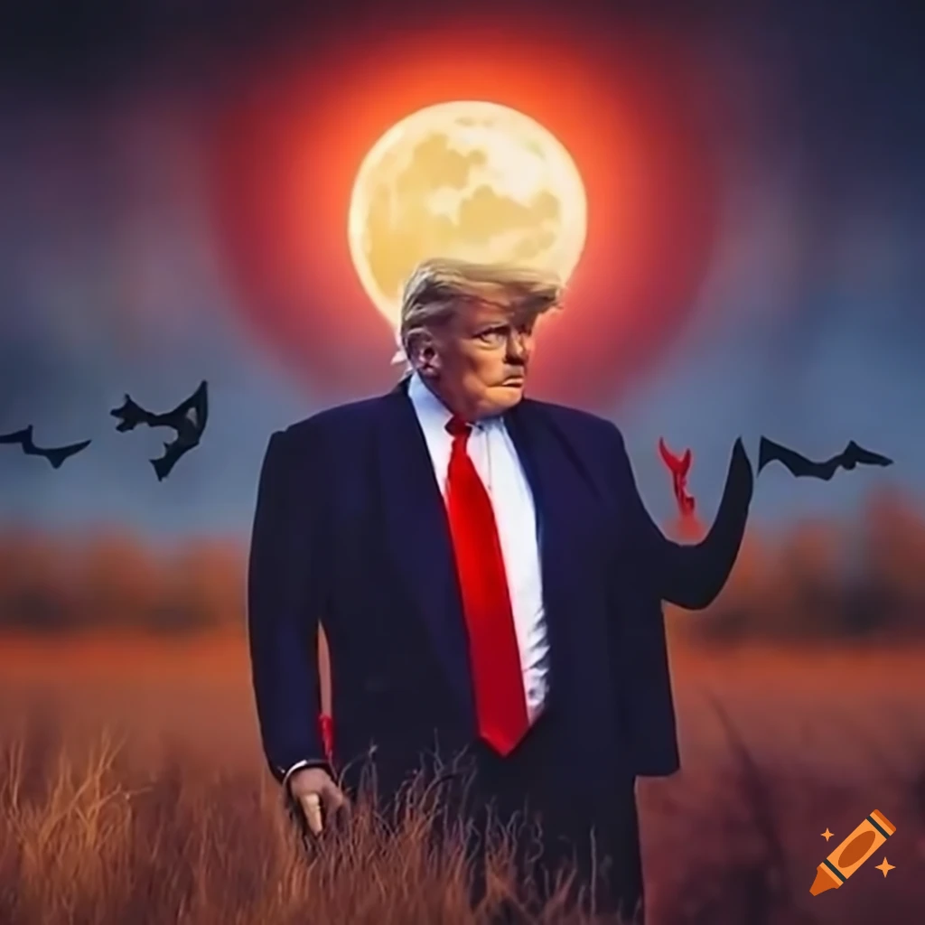 Satirical depiction of donald trump as halloween gop elephant on Craiyon