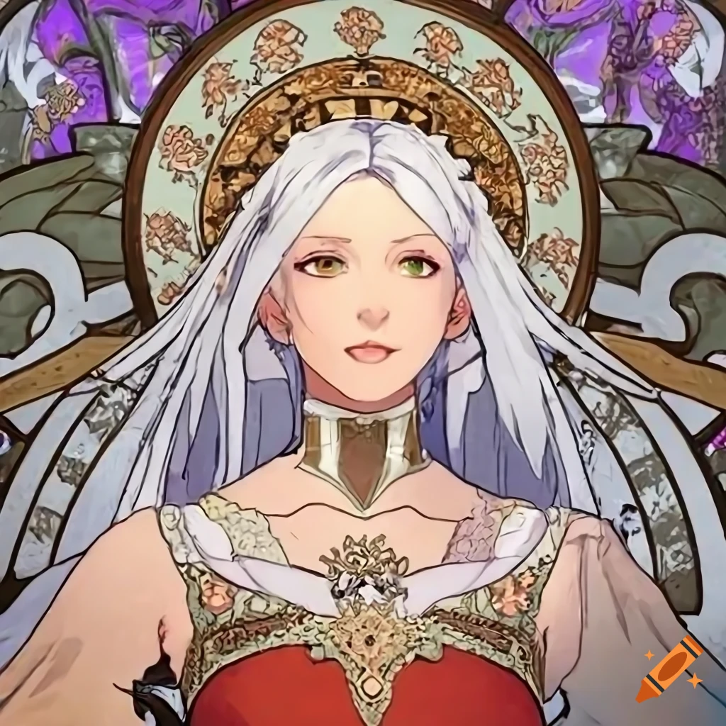 Portrait of emperor edelgard from fire emblem on Craiyon