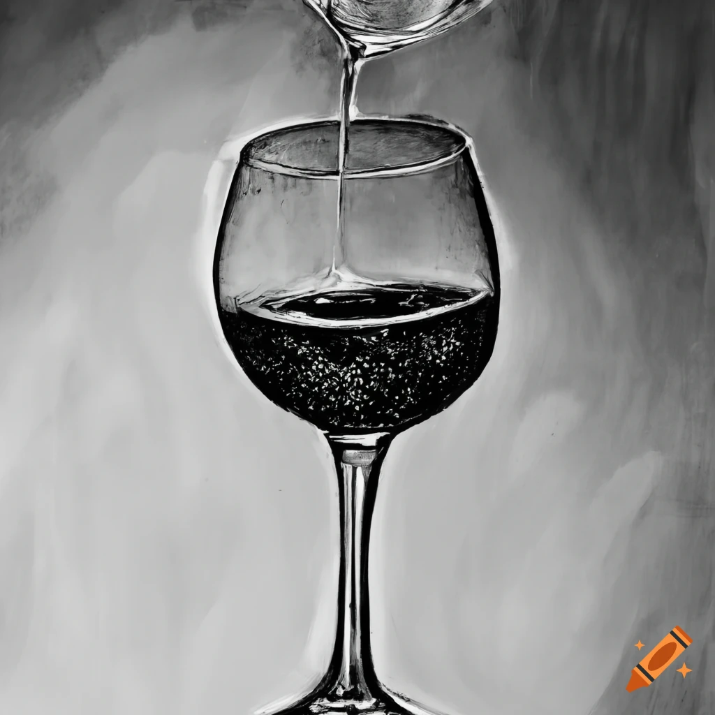 Wine glass #2. Spent around 4 hours on it. Finally got the proportions  right. : r/learntodraw