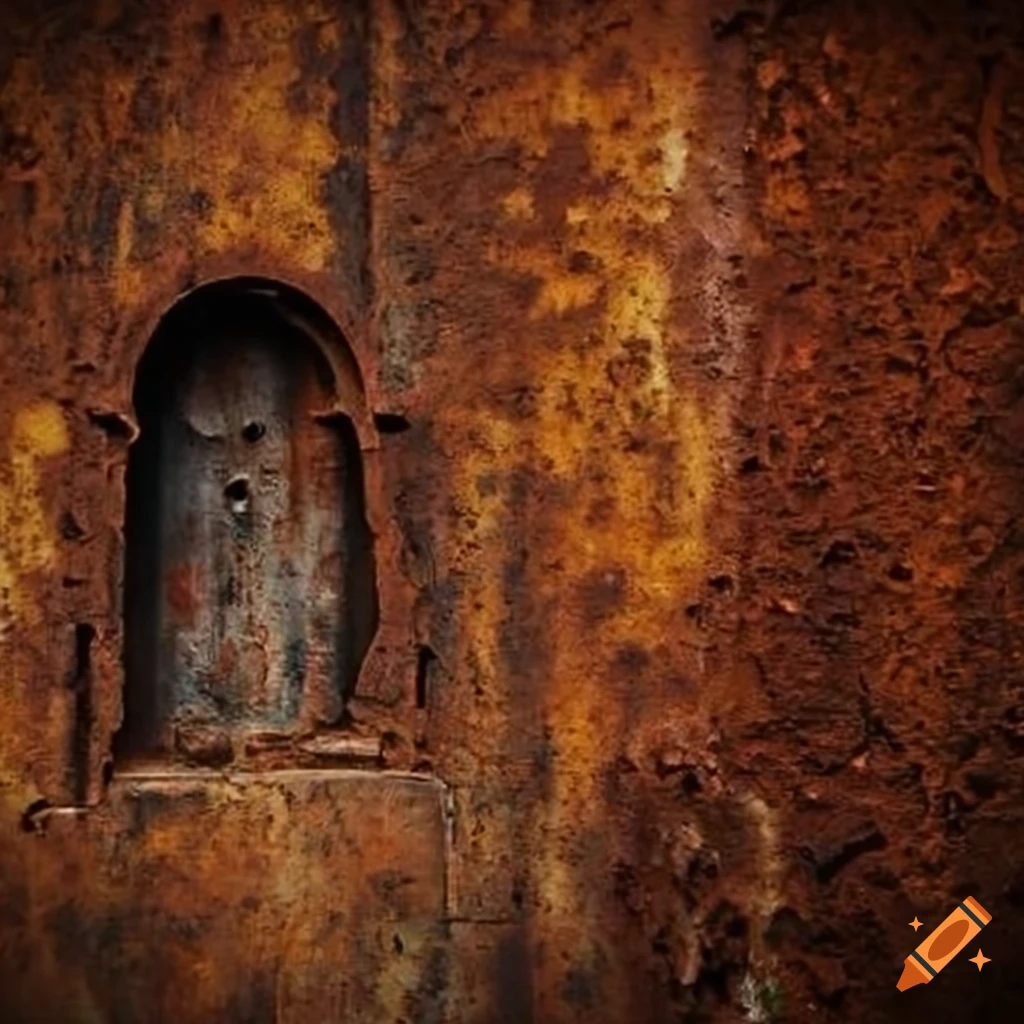 artistic depiction of rust on a wall