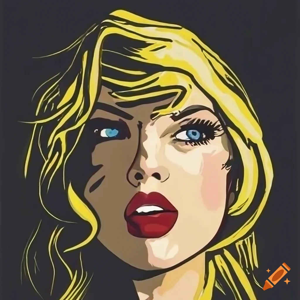 roy-lichtenstein-portrait-of-taylor-swift-on-craiyon