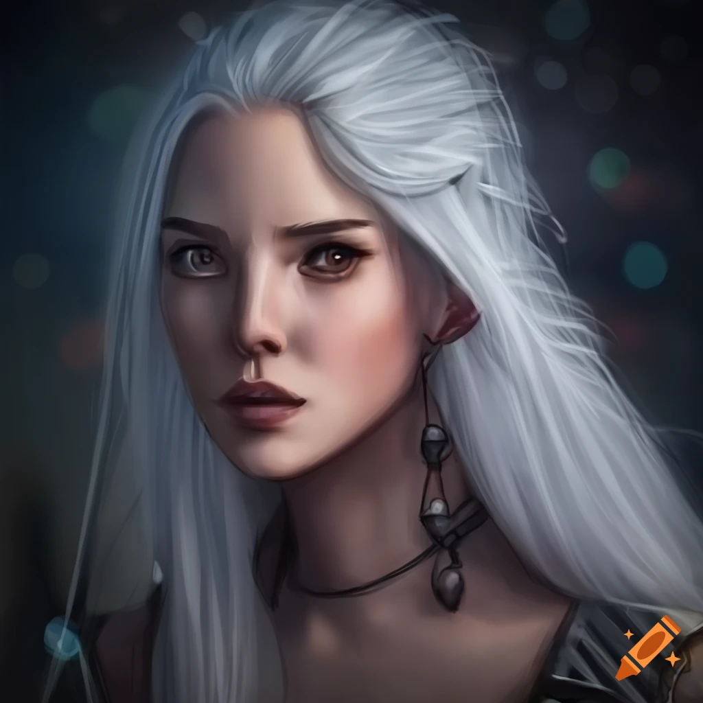 Digital Art Of A Female Half Elf Ranger With A Bow And Arrow On Craiyon