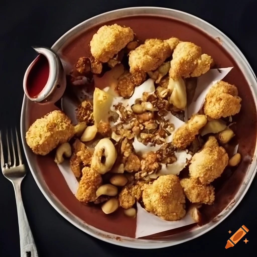 Insect-based dish with unique sauce on Craiyon