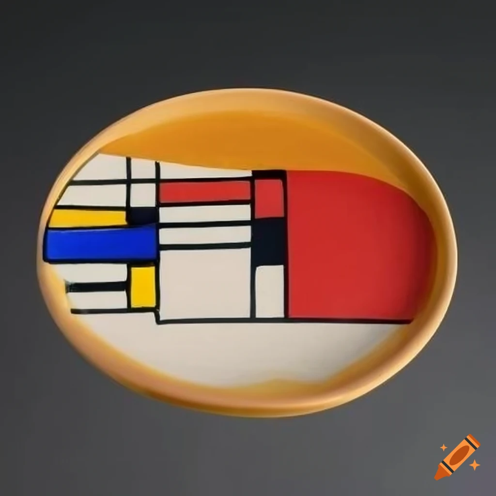 gourmet pie representing a Mondrian painting