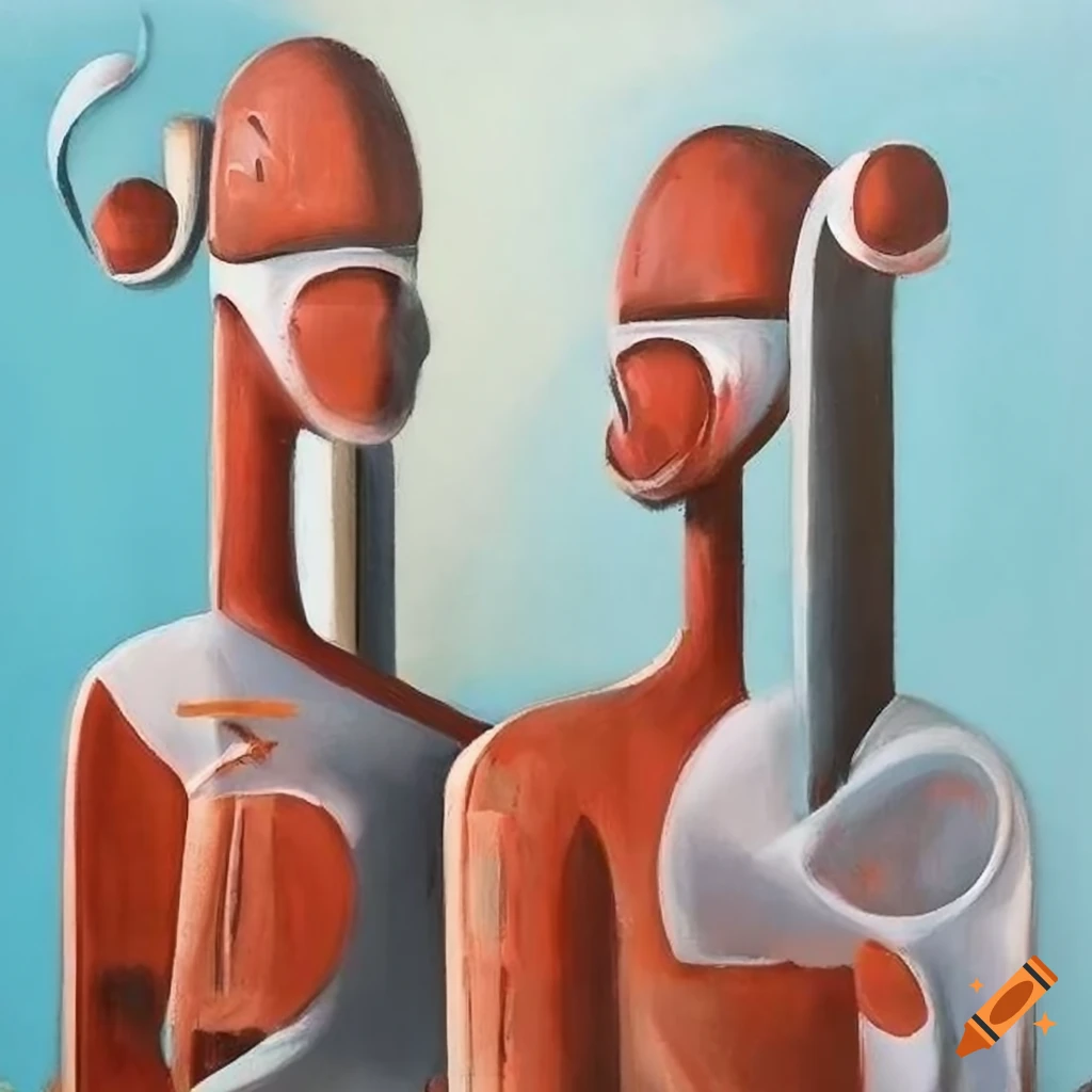 surrealist abstract artwork inspired by African tribes