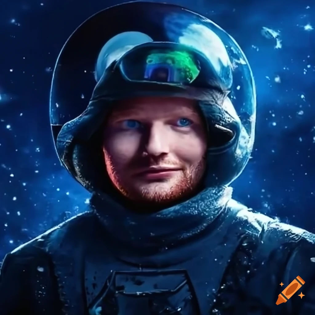 snowboarding through space with Ed Sheeran