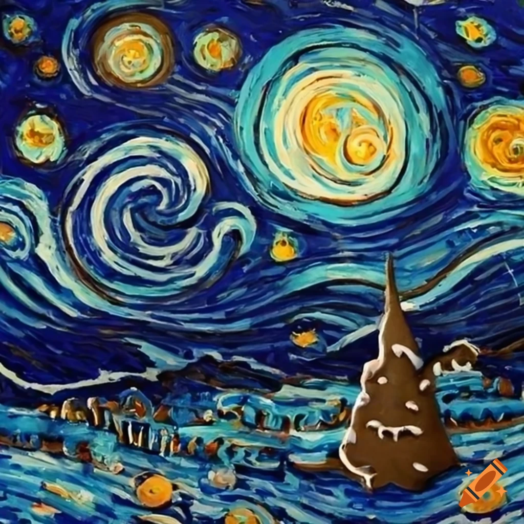 gingerbread version of starry night