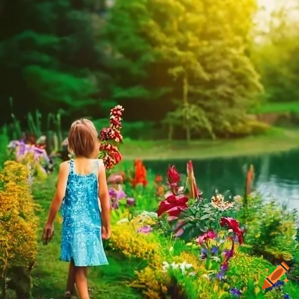 Family enjoying a walk by the lake