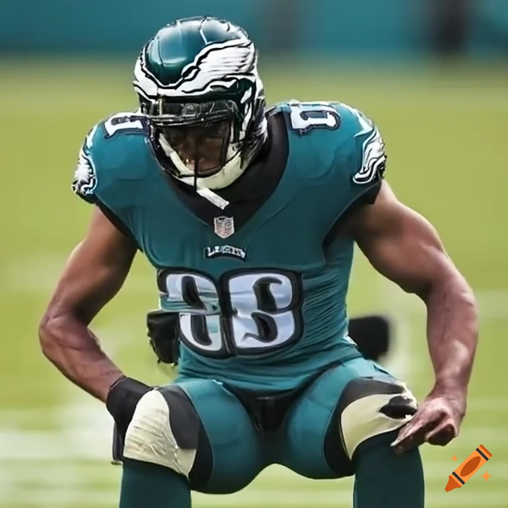Philadelphia eagles wide receiver in a wheelchair on Craiyon