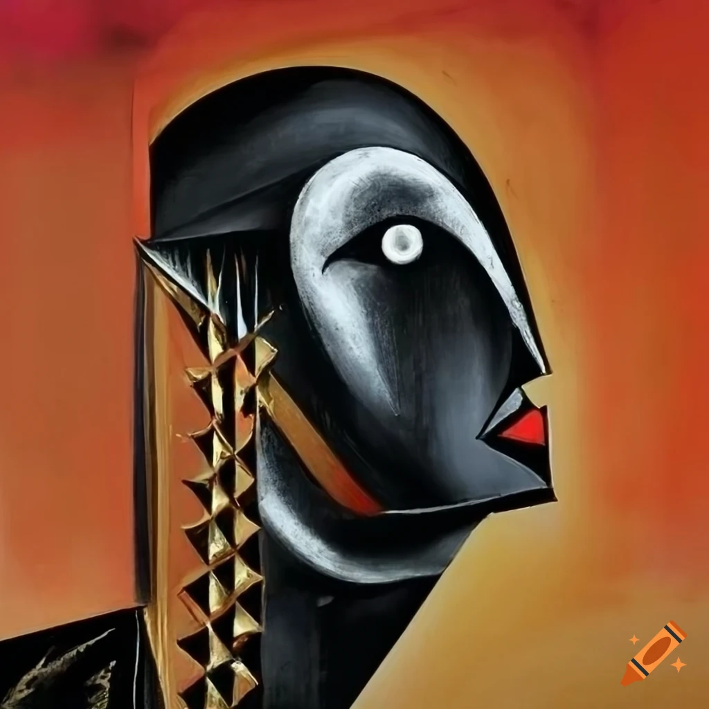 surreal abstract artwork with African tribal influence