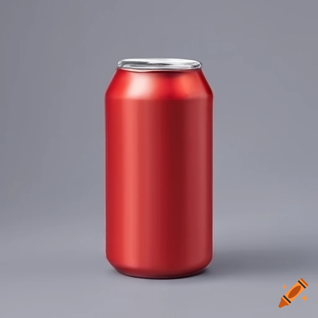 Red Aluminum Beverage Can On Light Grey Background On Craiyon