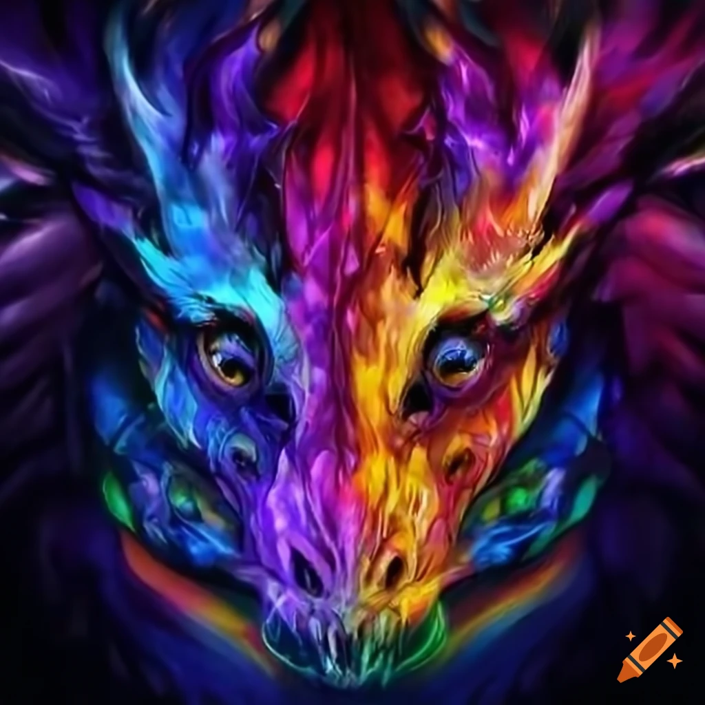 Illustration of a dragon on Craiyon