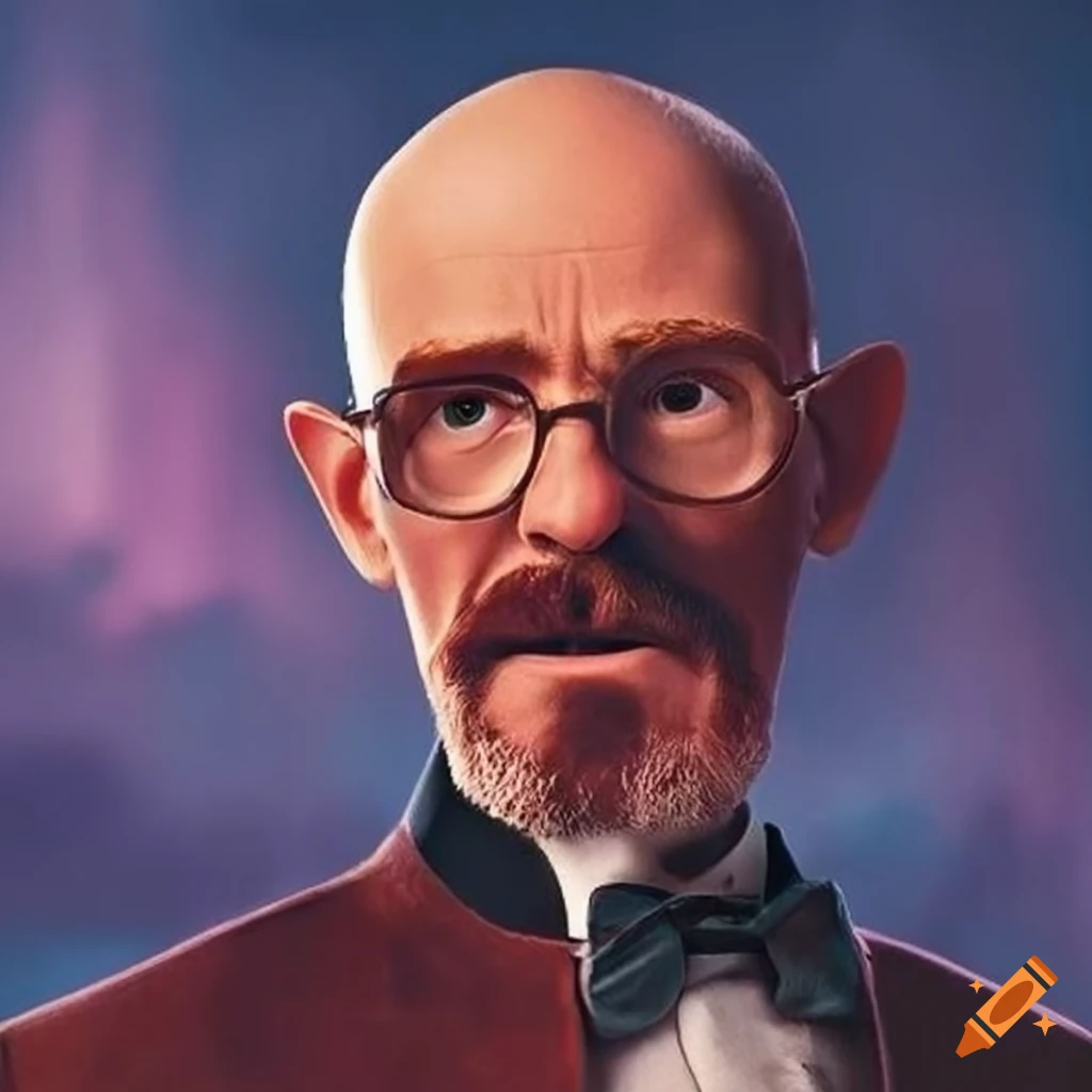 poster of a Disney Pixar movie featuring Walter White