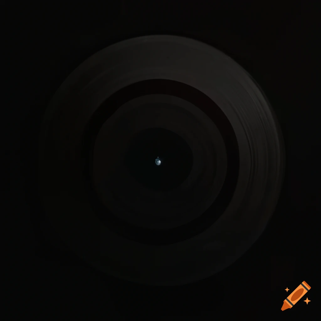 Vintage vinyl record on black background