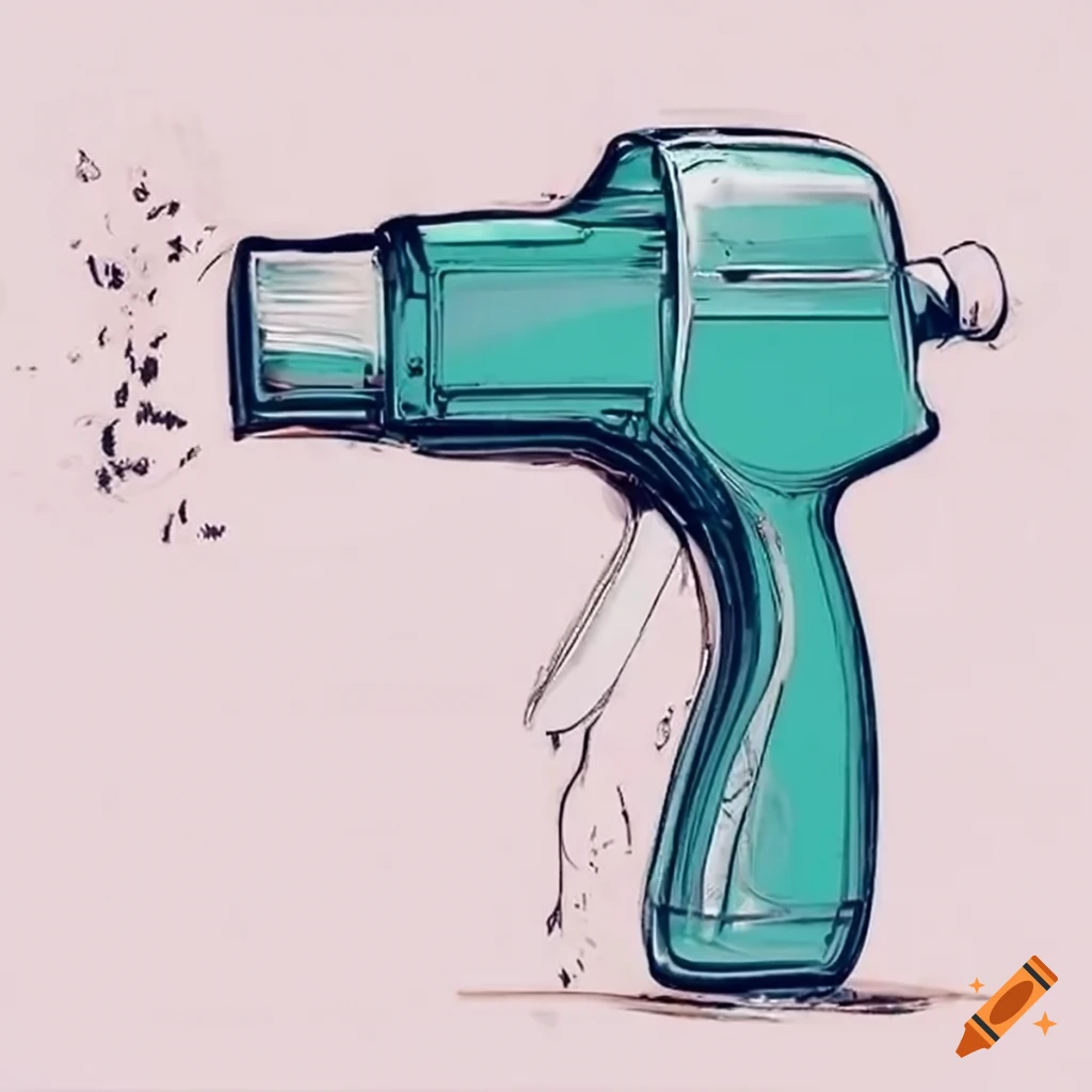 Scrubbing gun for cleaning