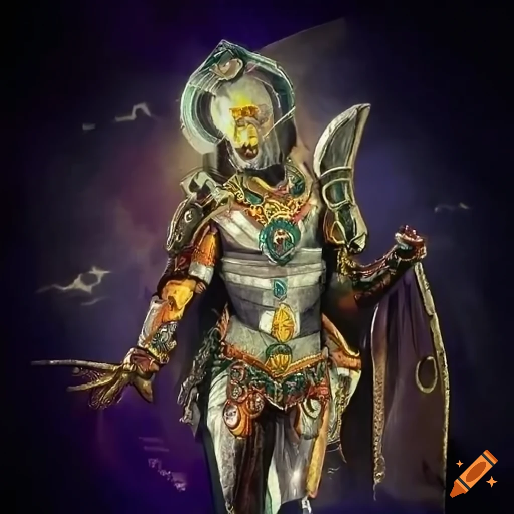 Dillon E.T.'s costume representing the Horseman of Conquest