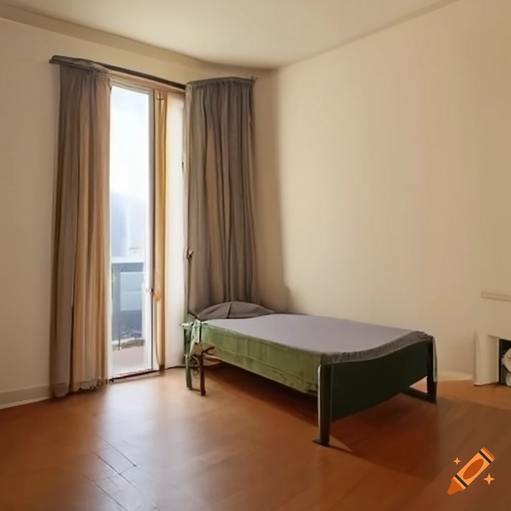 interior of a one-room apartment with kitchen and bathroom
