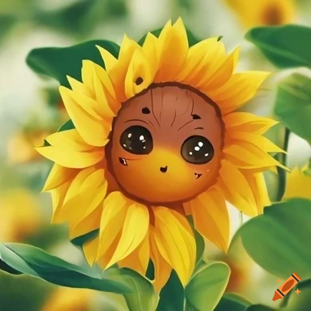 Girl, smile, sunflowers, dance, anime, yellow, HD phone wallpaper | Peakpx