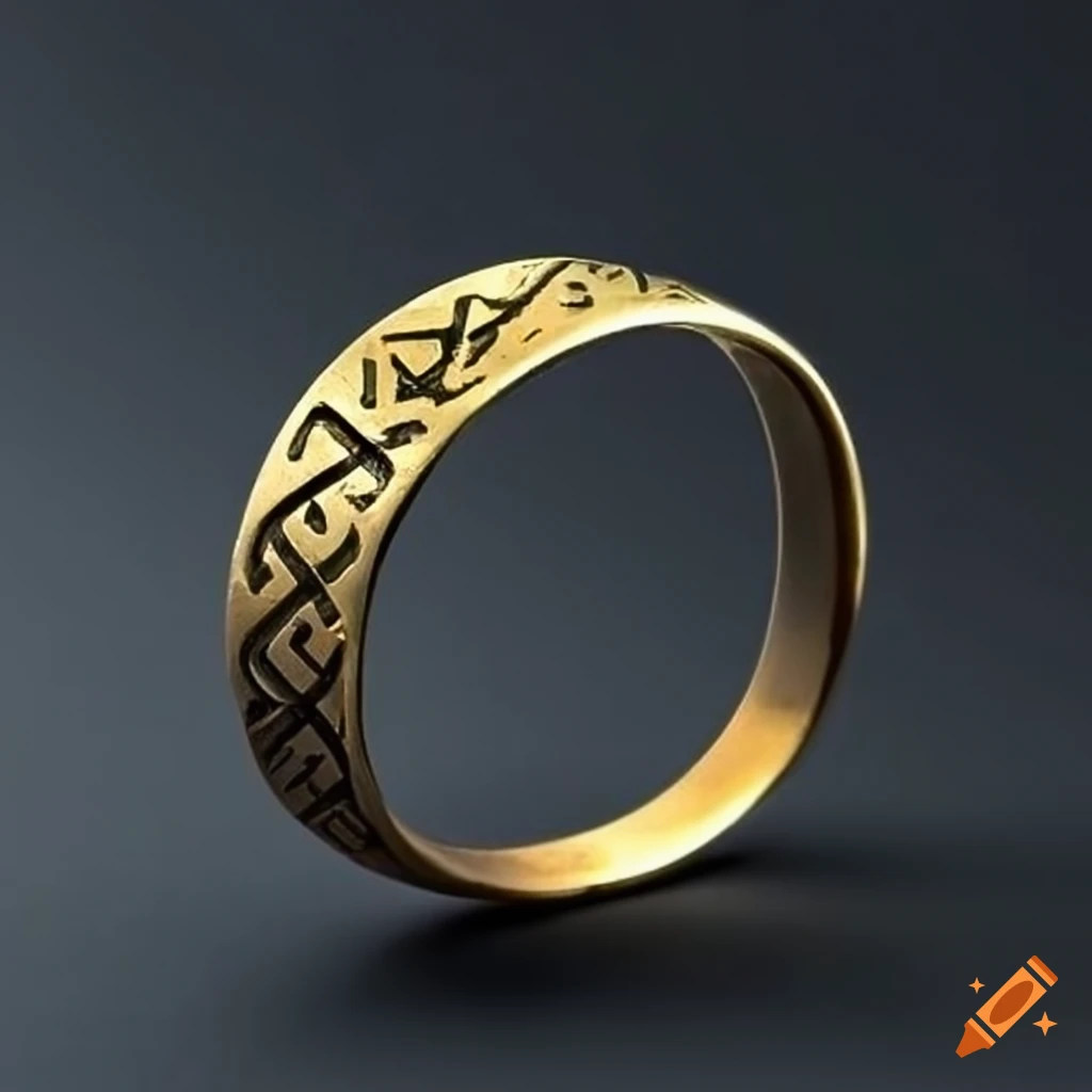 brass rings with viking runes