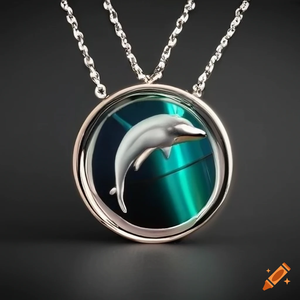 bicolor dolphin pendant