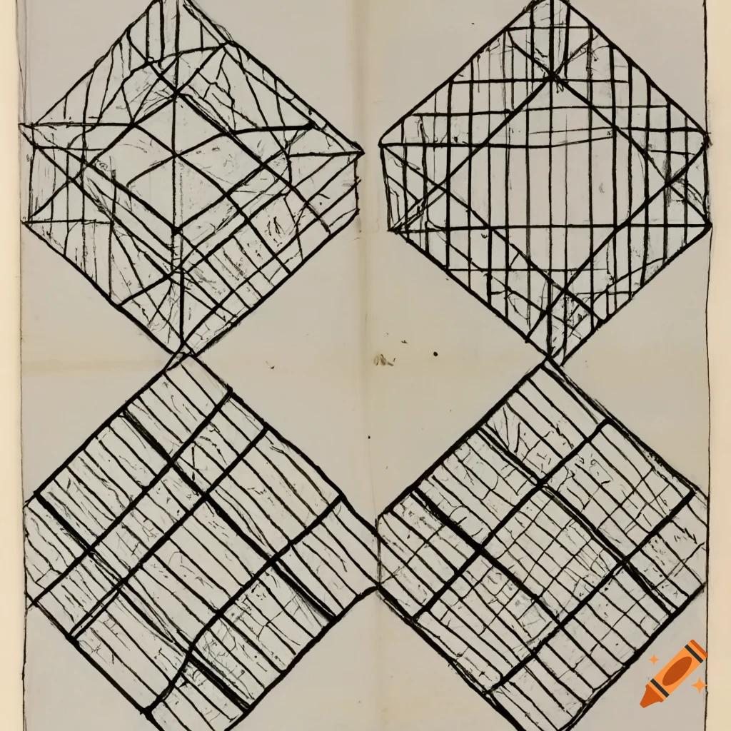 Abstract geometric artwork of intersecting lines on Craiyon