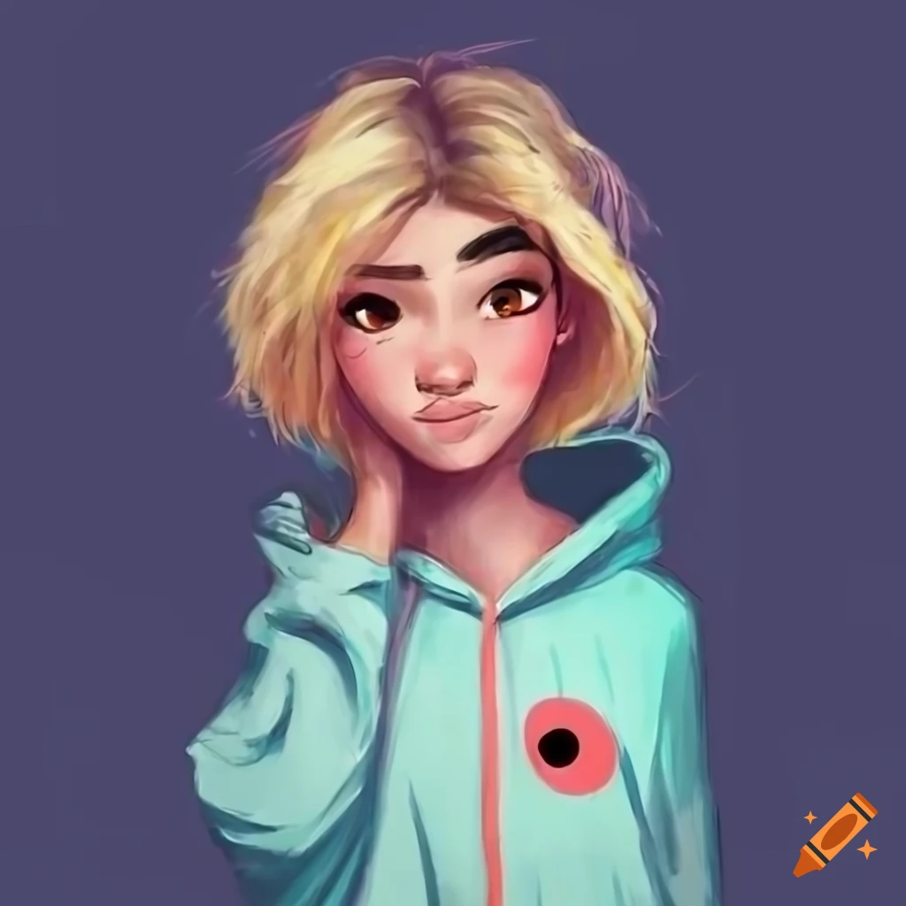 artistic drawing of a girl in Big Hero 6 style