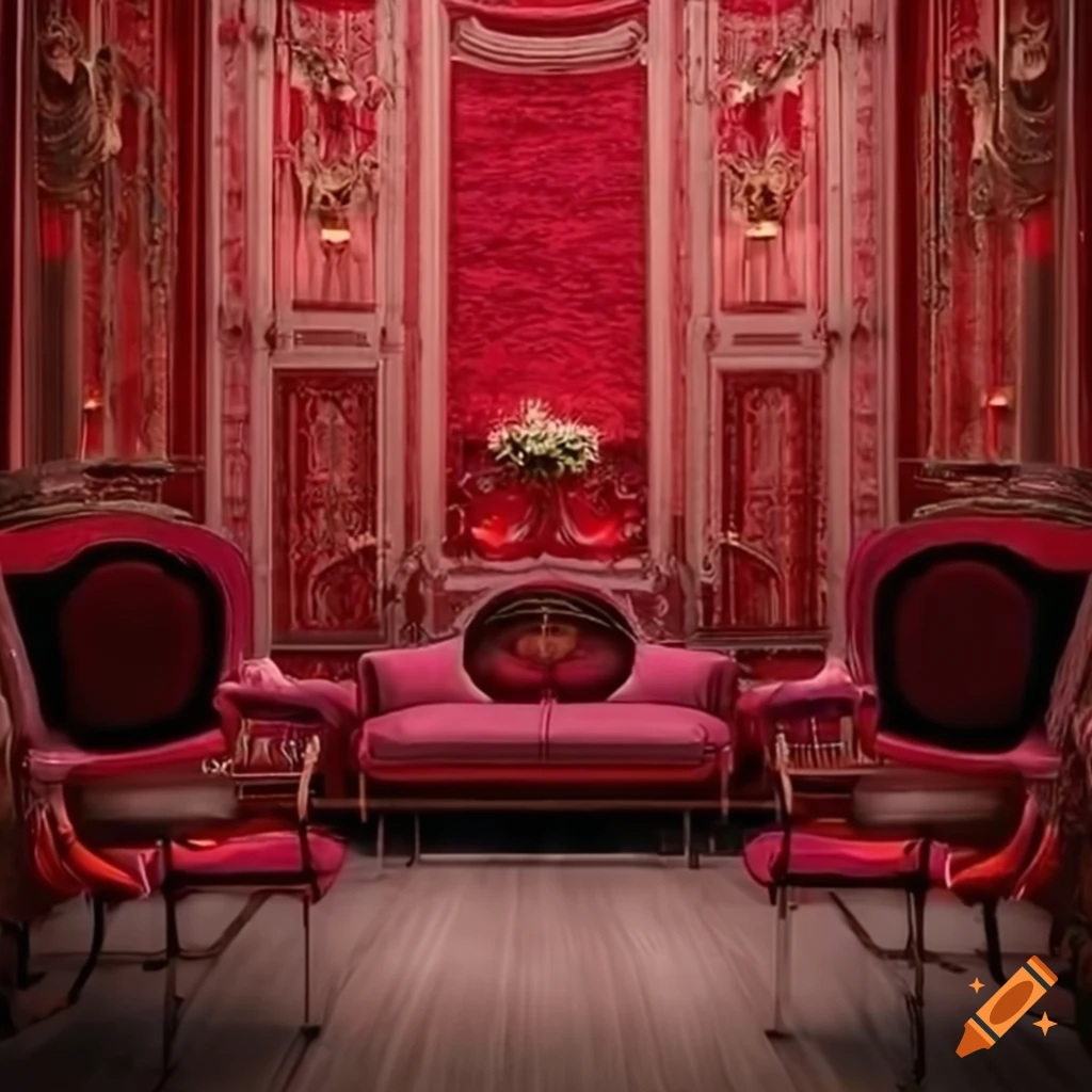 Luxury Room With Red Flower Wall Decor On Craiyon