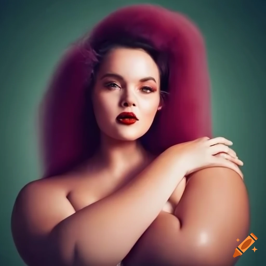 photo of a confident curvy woman